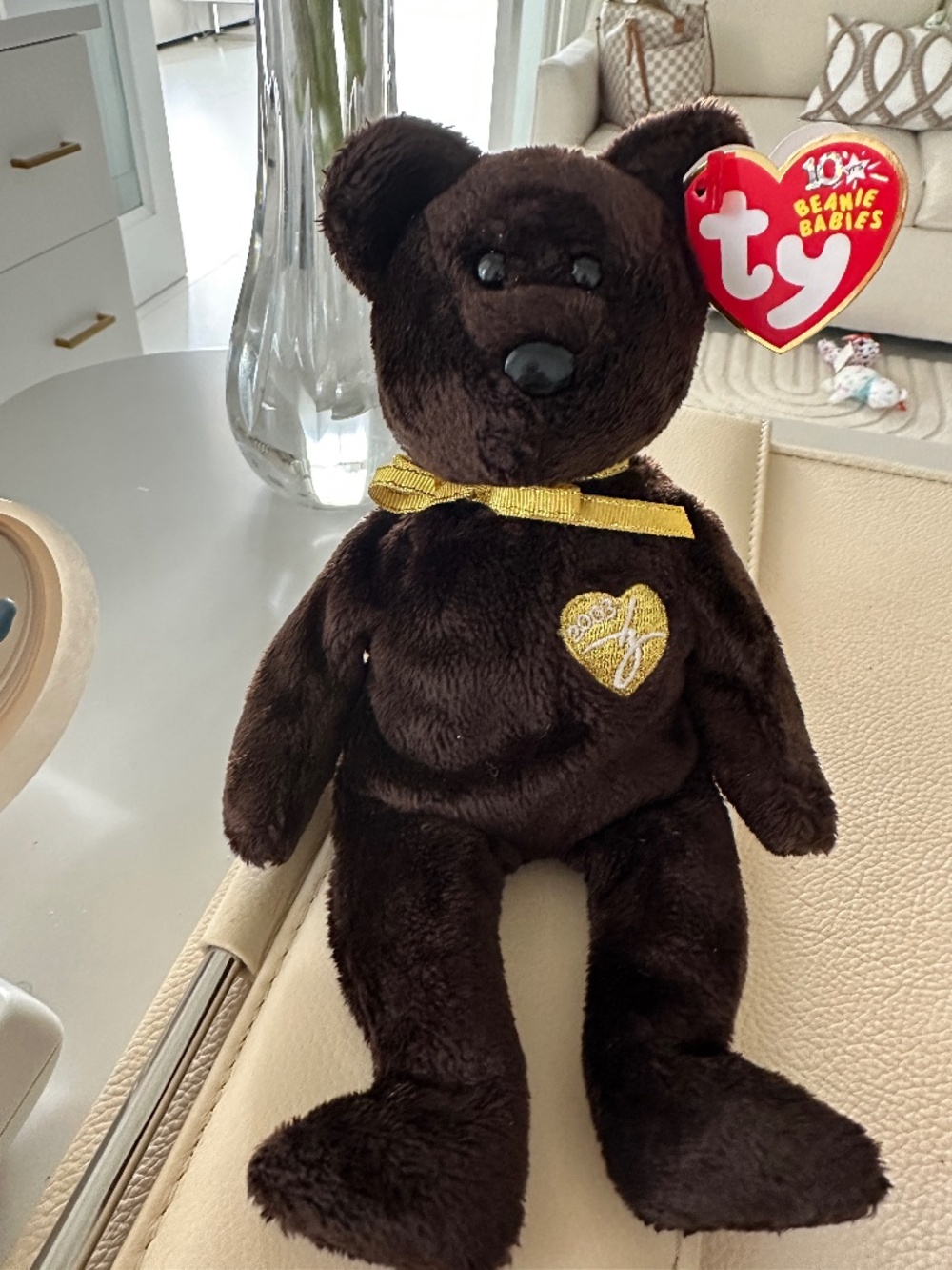 Signature Bear Beanie Babies 10th Anniversary retired